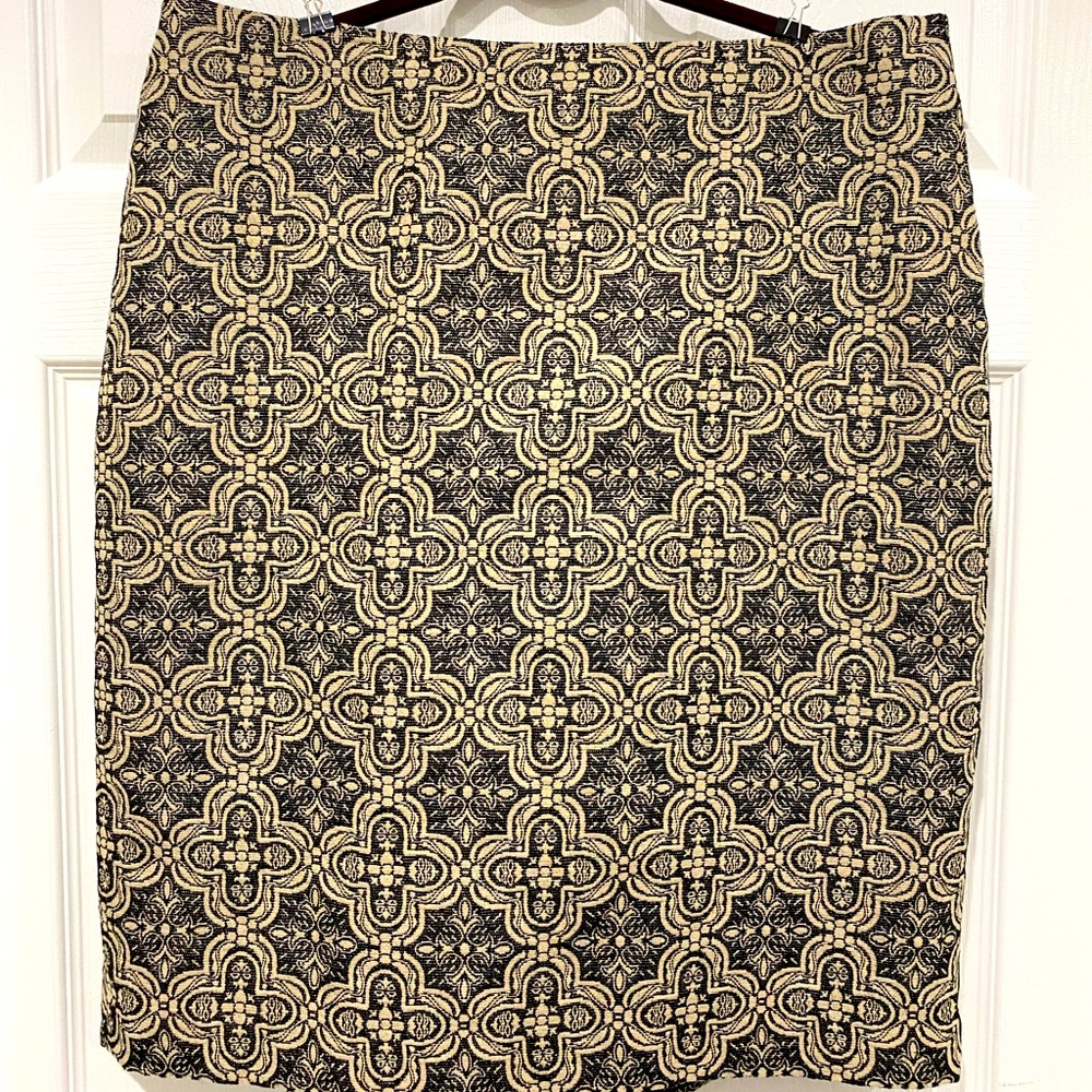 Talbots metallic pencil skirt size 16
